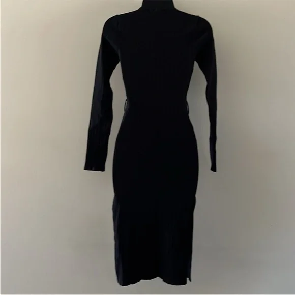 Elegant Black Long Sleeve Dress - Picture 4 of 8
